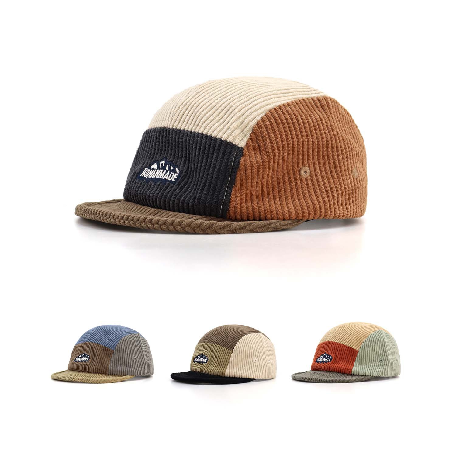 Corduroy Cap 5 Panel - Boné de Beisebol Feminino de Aba
