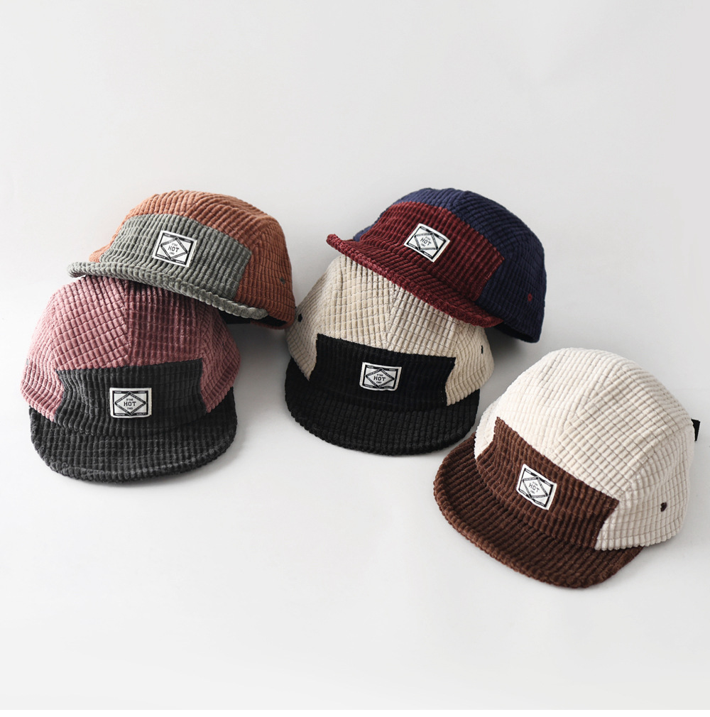 Corduroy Cap 5 Panel - Boné de Beisebol de Veludo Cotelê