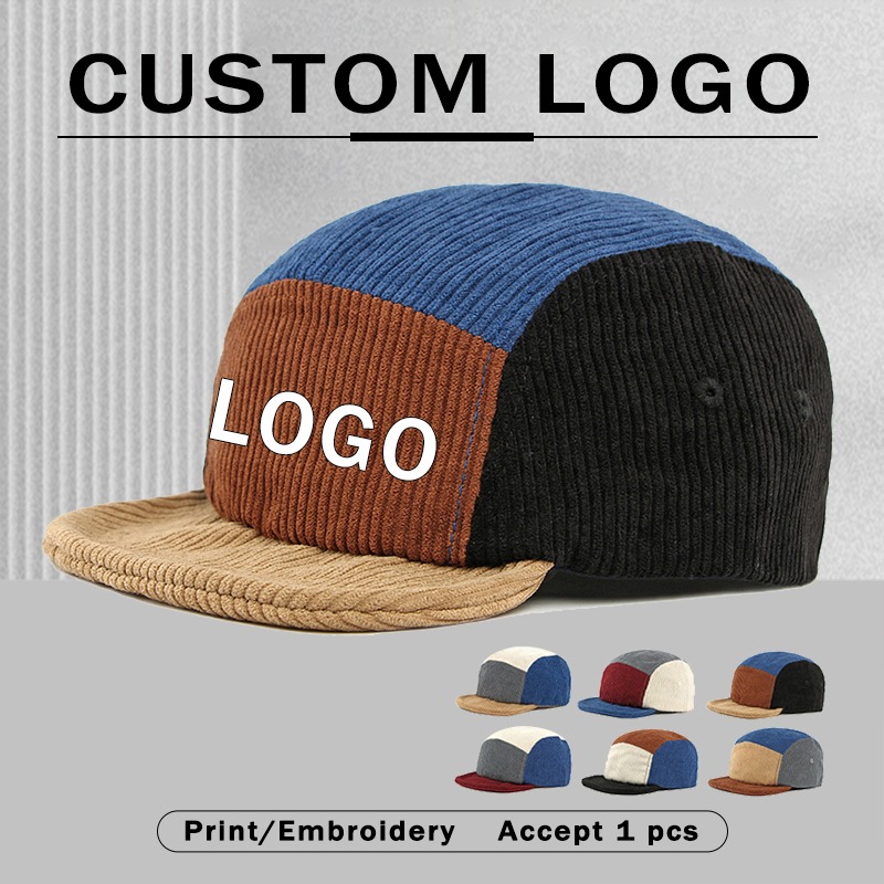 Bonés de beisebol masculinos v - Corduroy Cap 5 Panel avaliação e preço